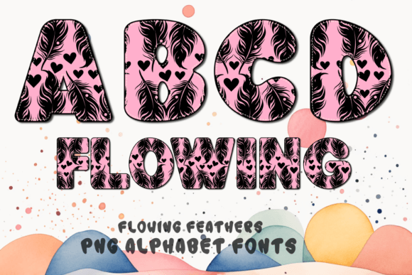 Download Flowing Feathers Alphabet Fonts - Alphabet fonts Collection